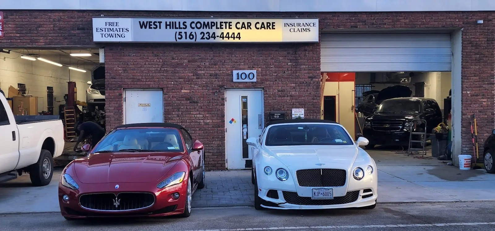 Auto Body Repair being performed at West Hills Complete Car Care in Huntington Station, NY
